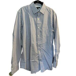 Full Cotton Classic Purple Plaid Button Down // Banana Republic Men's Size L